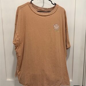 Casual Tan Graphic T-Shirt